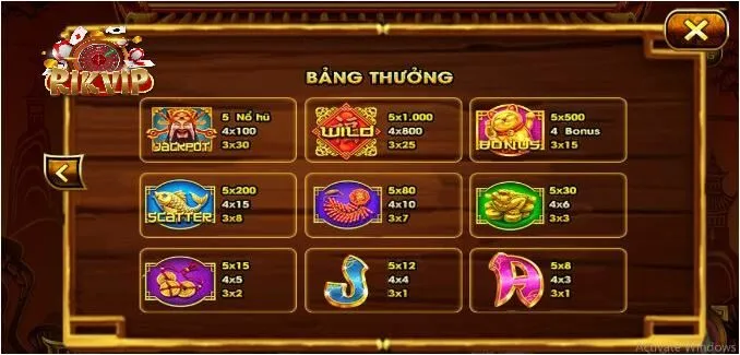 Nổ hũ Thần tài Rikvip, game chơi hấp dẫn số 1